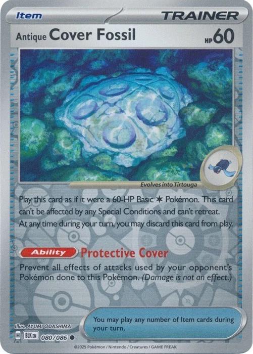 Black Bolt Antique Cover Fossil [Reverse] Pokémon card